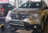 Renault Duster 2018-2024 гг. Защита переднего бампера без надписи WT003 (нержавейка) фото 13