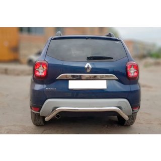 Задняя защита AK007 (нержавейка) Renault Duster 2018-2024 гг. фото 2