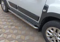 Renault Duster 2018-2024 гг. Боковые Подножки Premium (2 шт., Нержавейка) фото 5