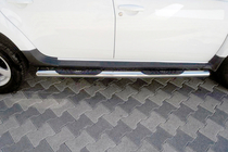 Renault Duster 2018-2024 гг. Боковые трубы BB002 (2 шт., нержавейка) фото 1