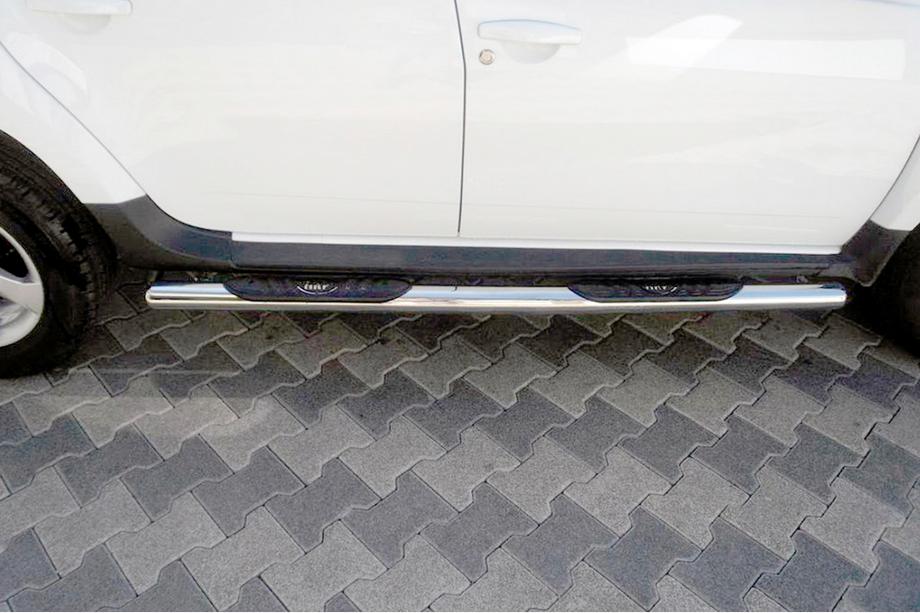 Renault Duster 2018-2024 гг. Боковые трубы BB002 (2 шт., нержавейка) Image