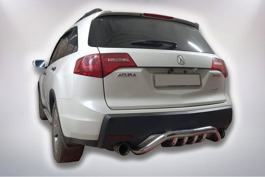 Acura MDX 2007-2013 гг. Задняя защита B1-47 (нержавейка) Фото 3