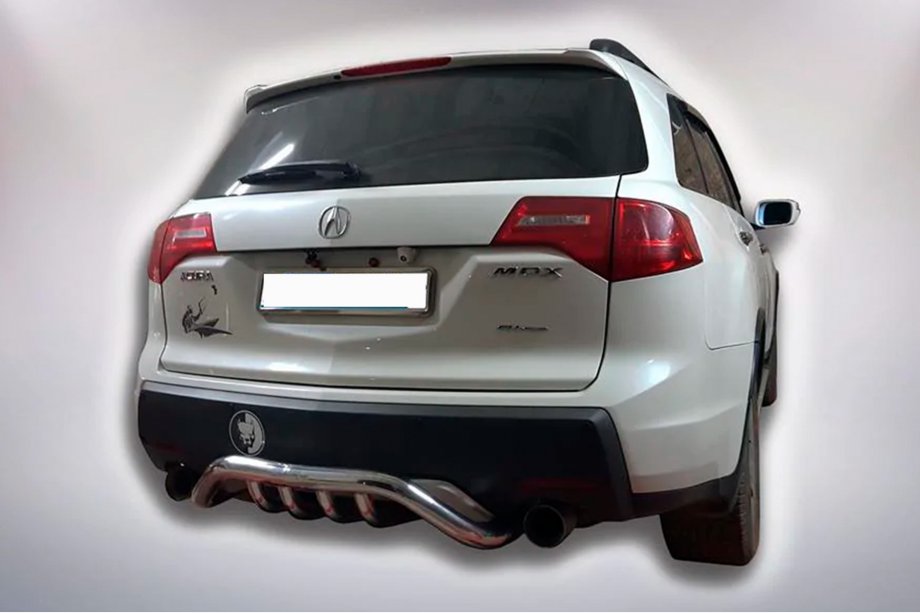 Acura MDX 2007-2013 гг. Задняя защита B1-47 (нержавейка) Фото 4