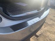 Накладка на задний бампер с отбортовкой Elite (нержавейка) фото 3