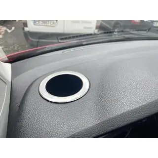 Накладка на подстаканник (2 шт., нержавейка) Volkswagen T6 2015-2024 гг. фото 1