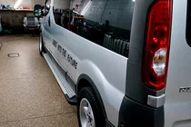 Renault Trafic 2001–2015 гг. Боковые пороги X5-тип (2 шт, алюминий) Длинная База фото 4