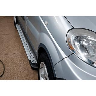 Боковые пороги X5-тип (2 шт, алюминий) Renault Trafic 2001–2015 гг. фото 1