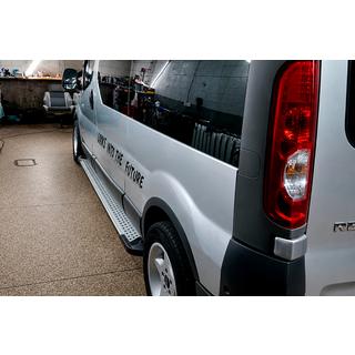 Боковые пороги X5-тип (2 шт, алюминий) Renault Trafic 2001–2015 гг. фото 4