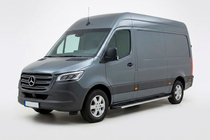 Mercedes Sprinter W907/W910 2018- гг. Боковые Подножки Maya V1 (2 шт., Алюминий) фото 1