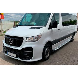 Боковые Подножки Maya V2 (2 шт., Алюминий) Mercedes Sprinter W907/W910 2018- гг. фото 2