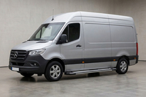 Mercedes Sprinter W907/W910 2018- гг. Боковые Подножки Rainbow (2 шт., Алюминий) фото 1