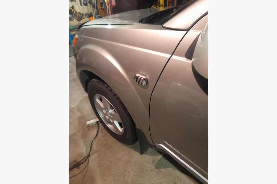 Mitsubishi Outlander 2006-2012 гг. Решетка на боковой повторитель Овал (2 шт, ABS) Фото 2