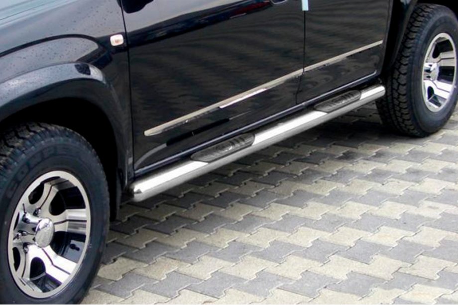 Toyota Rav 4 2006-2013 гг. Боковые трубы для стандартной базы (2 шт, нержавейка) Фото 1