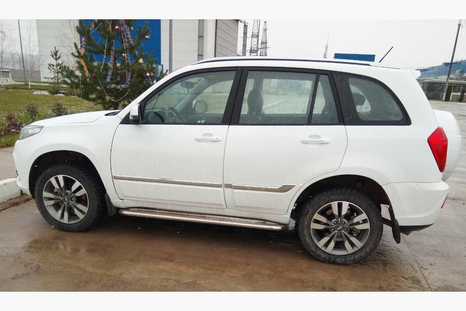 Chery Tiggo 3 2005- гг. Боковые Подножки Premium (2 шт., Нержавейка) Фото 3