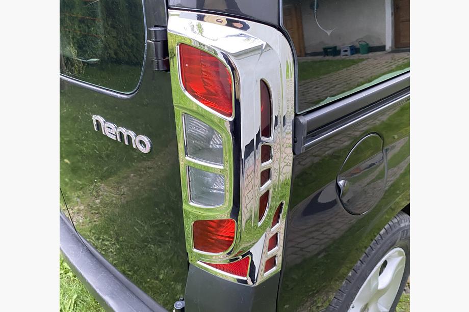 Citroen Nemo 2007-2017 гг. Хромированные накладки на задние фонари с изгибом (2 шт, пластик) Фото 12