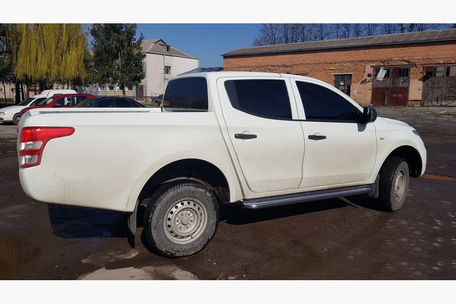 Fiat Fullback 2016- гг. Боковые пороги Premium (2 шт., нерж.) Image