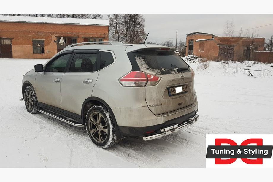 Nissan X-trail T32/Rogue 2014-2021 гг. Боковые Подножки Premium (2 шт., Нержавейка) Фото 3