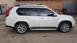 Nissan X-trail T31 2007-2014 гг. Боковые Подножки Premium (2 шт., Нержавейка) фото 1