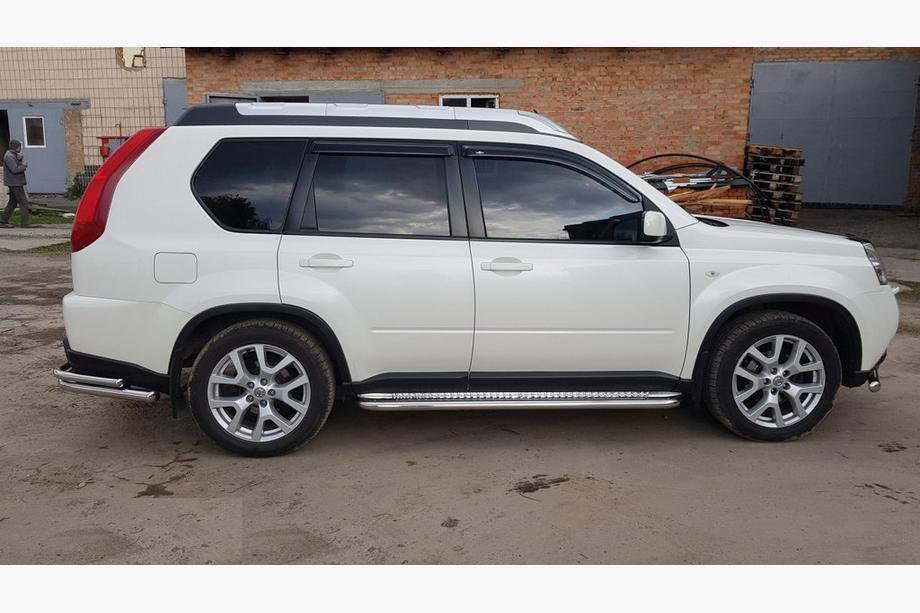 Nissan X-trail T31 2007-2014 гг. Боковые Подножки Premium (2 шт., Нержавейка) Image