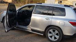 Toyota Highlander 2008-2013 гг. Боковые Подножки Premium (2 шт., Нержавейка) фото 3
