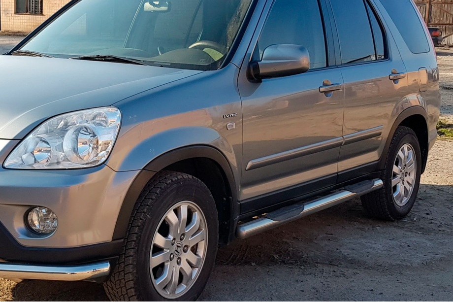 Honda CRV 2001-2006 гг. Боковые трубы (2 шт., нержавейка) Image