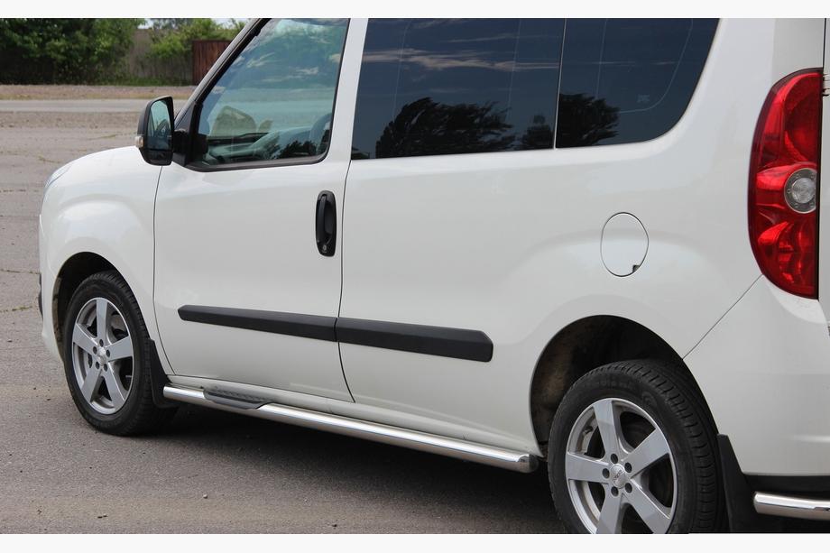 Opel Combo 2012-2018 гг. Боковые трубы (2 шт., нержавейка) 60 мм, длинная база Фото 2