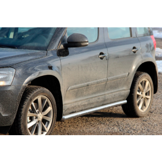 Боковые трубы (2 шт., нержавейка) Skoda Yeti 2009-2017 гг. фото 1