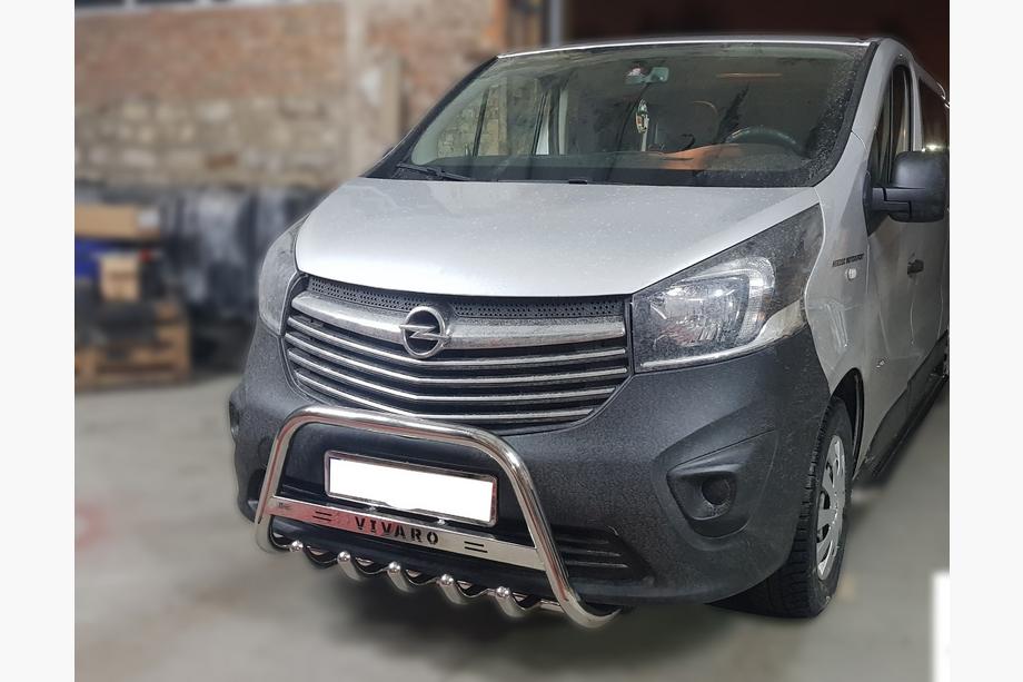 Opel Vivaro 2015-2019 гг. Кенгурятник WT003-4 (нержавейка) Фото 2