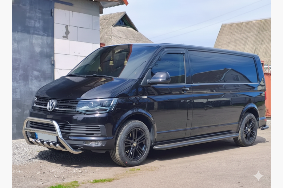 Volkswagen T6 2015-2024 гг. Кенгурятник WT003-4 (нержавейка) 60 мм, без надписи Image