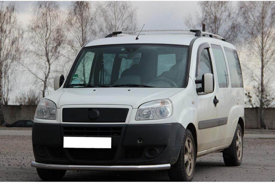 Fiat Doblo I 2001-2005 гг. Переднияя защита ST008 (нерж) Image
