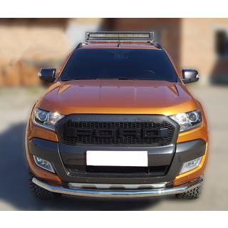 Передняя защита ST008 (нержавейка) фото 1