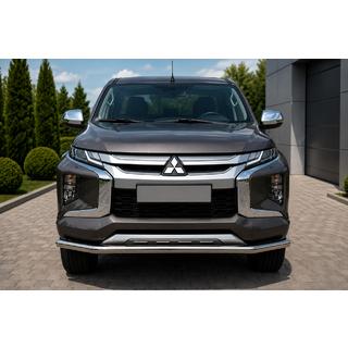 Передняя защита ST008 (нержавейка) Mitsubishi L200 2015-2024 гг. фото 3