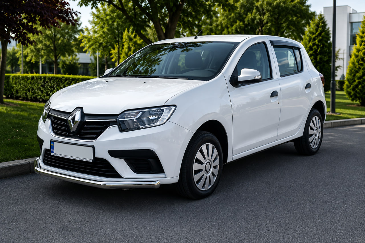 Передній захист ST008 (нерж) для Renault Sandero 2013-2022 рр