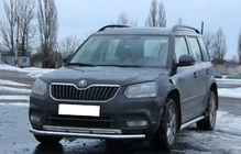Skoda Yeti 2009-2017 гг. Передняя защита ST008 (нержавейка) фото 2