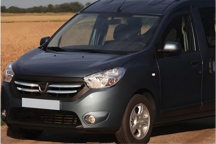 Dacia Dokker 2013-2022 гг. Хромированные накладки на решетку (4 полоски, нержавейка) Image