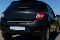Dacia Sandero 2013-2020 гг. Накладка на задний бампер нержавейка фото 1