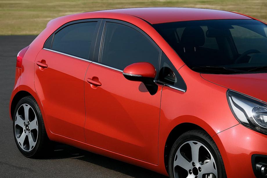 Kia Rio 2012-2017 гг. Окантовка окон нержавейка Image
