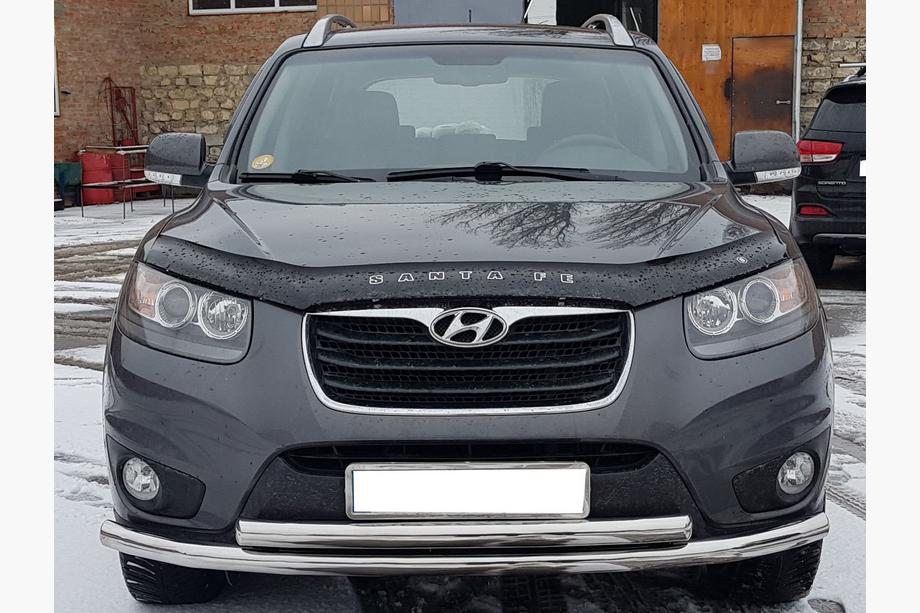 Hyundai Santa Fe 2 2006-2012 гг. Передняя защита ST014 (нержавейка) d60/60