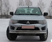 Передняя защита ST014 (нержавейка) фото 1