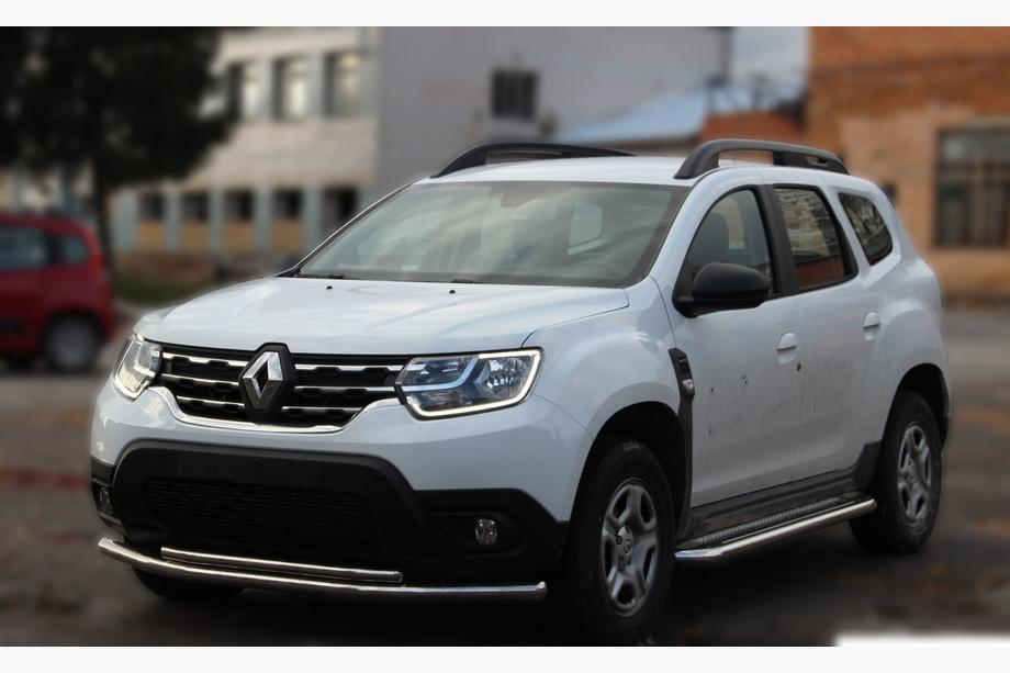 Renault Duster 2008–2017 гг. Передняя защита ST014 (нержавейка) d60/60 Фото 3