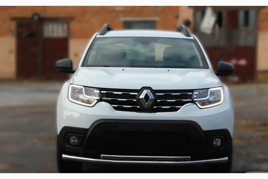 Renault Duster 2008–2017 гг. Передняя защита ST014 (нержавейка) Image