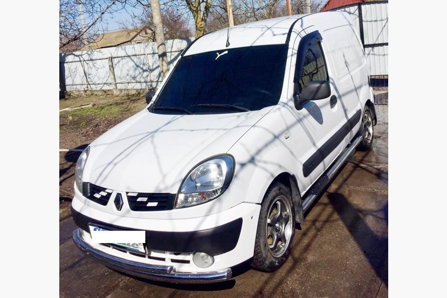Renault Kangoo 1998-2008 гг. Передняя защита ST014 (нержавейка) d60/42 Фото 2