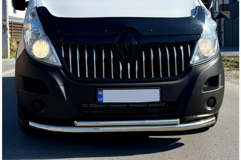 Renault Master 2011-2023 гг. Передняя защита ST014 (нержавейка) d60/42 Фото 4