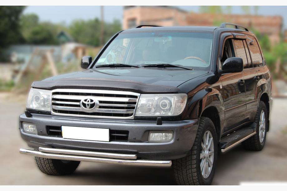 Toyota Land Cruiser 100 1998-2007 гг. Передняя защита ST014 (нержавейка) Фото 2