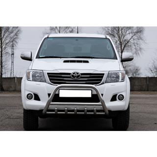 Кенгурятник WT003 (нержавейка) Toyota Hilux 2006-2015 гг. фото 1