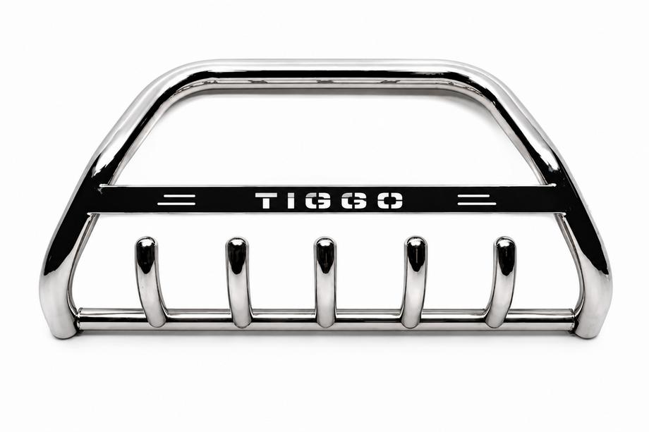 Chery Tiggo 1 2005-2016 гг. Кенгурятник WT004 Нержавейка Image
