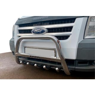 Кенгурятник WT004 Нержавейка Ford Transit 2000-2014 гг. фото 1