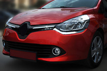 Renault Clio IV 2012-2019 гг. Накладки на решетку радиатора OmsaLine (2 шт, нержавейка) фото 1
