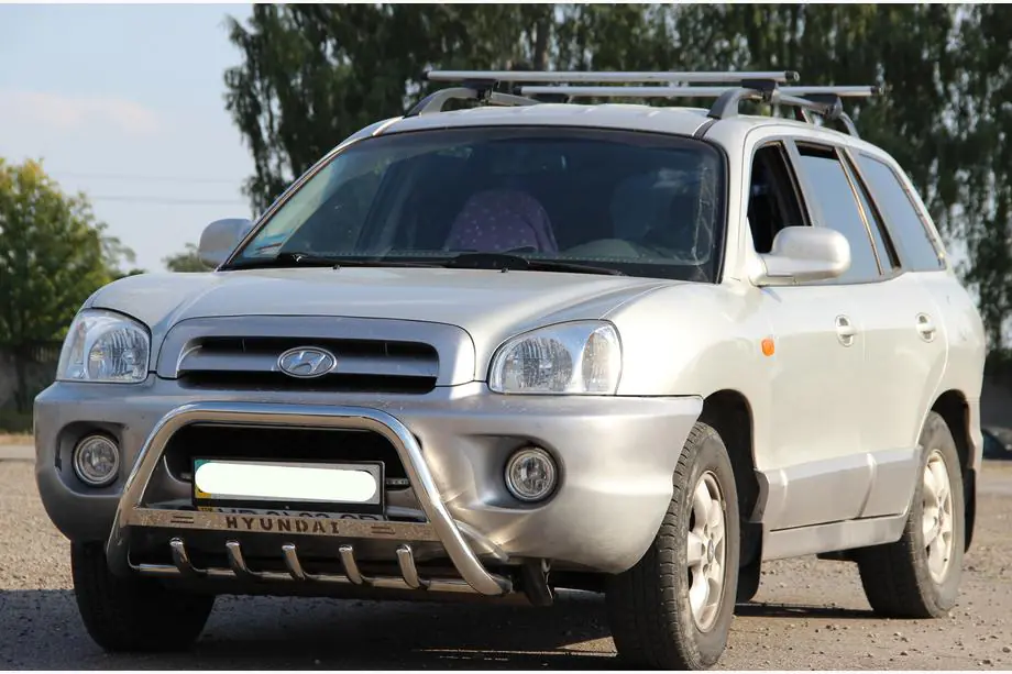 Hyundai Santa Fe 1 2000-2006 гг. Кенгурятник WT004 Нержавейка
