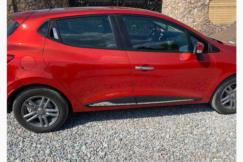 Renault Clio IV 2012-2019 гг. Прямые дверные молдинги (4 шт, нержавейка) Image